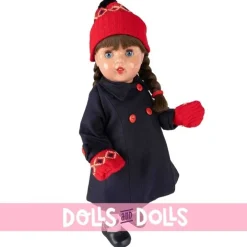 Poupée Mariquita Pérez 50 cm - Avec manteau bleu marine