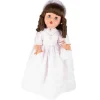 Poupée Mariquita Pérez 50 cm - Brune dans une robe de communion vintage