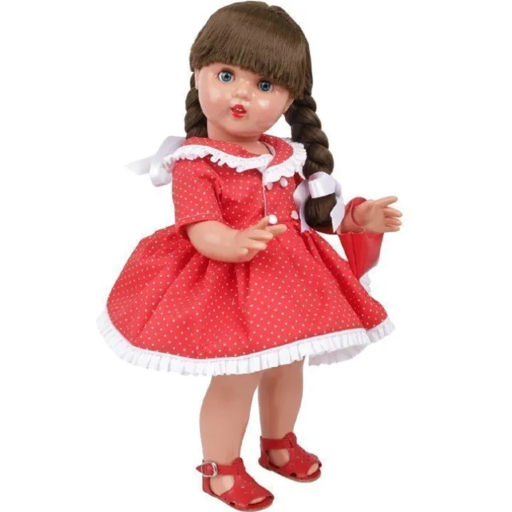 Poupée Mariquita Pérez 50 cm - Avec robe rouge à pois blancs