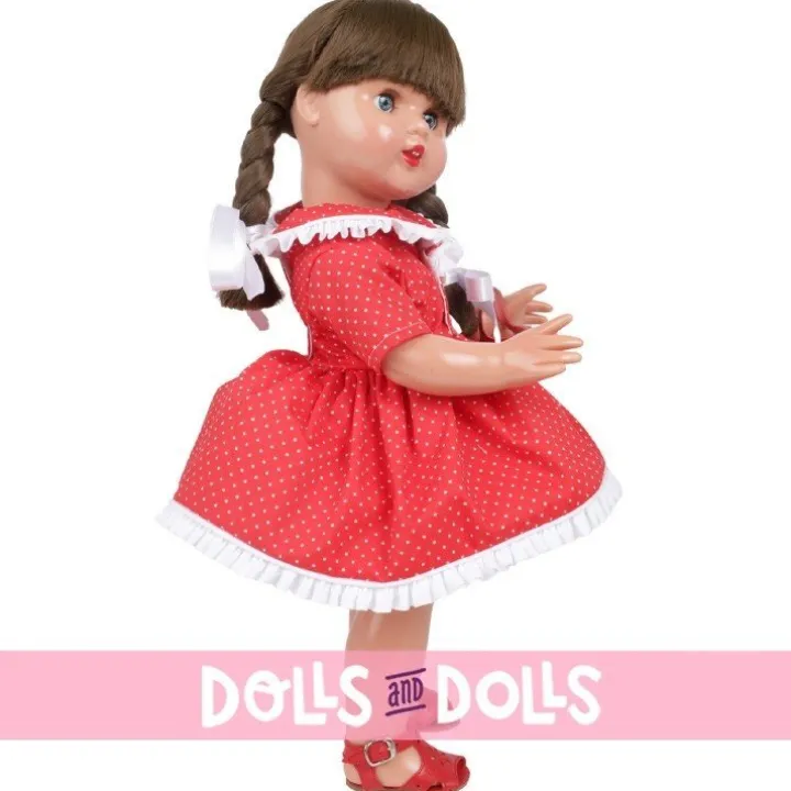 Poupée Mariquita Pérez 50 cm - Avec robe rouge à pois blancs