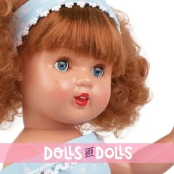 Poupée Mariquita Pérez 50 cm - Rousse dans une robe à fleurs bleu clair