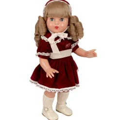 Poupée Mariquita Pérez 50 cm - Avec robe et capuche bordeaux