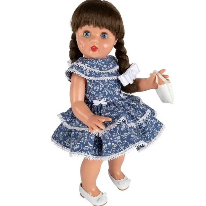 Poupée Mariquita Pérez 50 cm - Avec une robe bleue à fleurs