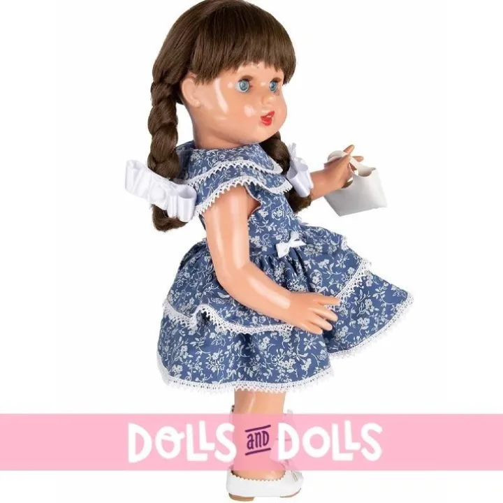 Poupée Mariquita Pérez 50 cm - Avec une robe bleue à fleurs