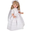 Poupée Mariquita Pérez 50 cm - Blonde dans une robe de communion vintage