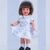 Poupée Mini Mariquita Pérez 21 cm - Avec robe blanche à fleurs bleu clair