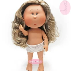 Poupée Nines d'Onil 30 cm - EXCLUSIF - Mia ARTICULÉE - Mia brune aux mèches - Sans vêtements