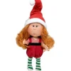 Poupée Nines d'Onil 23 cm - Little Mia Christmas - Rousse en costume d'elfe