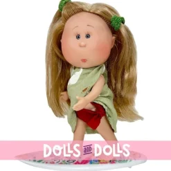 Poupée Nines d'Onil 23 cm - Little Mia summer avec des cheveux blonds et un paréo