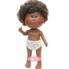 Poupée Nines d'Onil 23 cm - Little Mio afro-américaine avec cheveux bruns bouclés - Sans vêtements