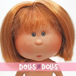 Poupée Nines d'Onil 23 cm - Little Mia aux cheveux roux raides avec franges - Sans vêtements