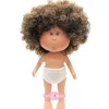 Poupée Nines d'Onil 23 cm - Little Mia aux cheveux bruns bouclés - Sans vêtements