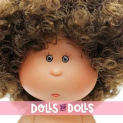 Poupée Nines d'Onil 23 cm - Little Mia aux cheveux bruns bouclés - Sans vêtements