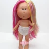 Poupée Nines d'Onil 23 cm - Little Mia aux cheveux raides multicolores - Sans vêtements
