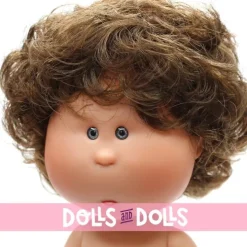 Poupée Nines d'Onil 23 cm - Little Mio aux cheveux bruns ondulés - Sans vêtements