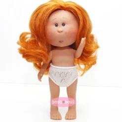 Poupée Nines d'Onil 23 cm - Little Mia rousse aux cheveux ondulés - Sans vêtements
