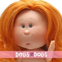 Poupée Nines d'Onil 23 cm - Little Mia rousse aux cheveux ondulés - Sans vêtements