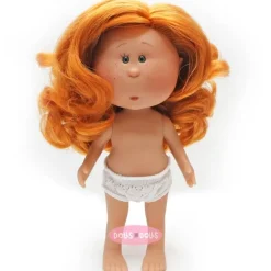 Poupée Nines d'Onil 23 cm - Little Mia aux cheveux roux ondulés - Sans vêtements