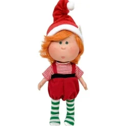 Poupée Nines d'Onil 23 cm - Little Mio Christmas - Rousse en costume d'elfe