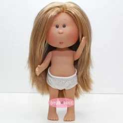 Poupée Nines d'Onil 23 cm - Little Mia blonde aux cheveux lisses - Sans vêtements