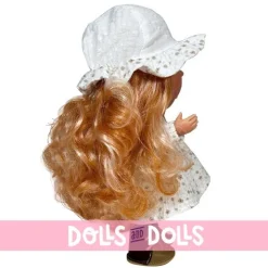 Poupée Nines d'Onil 30 cm - Mia avec cheveux orange avec robe et chapeau imprimés