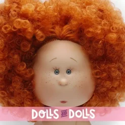 Poupée Nines d'Onil 30 cm - Mia aux cheveux roux bouclés avec des nattes - Sans vêtements