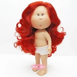 Poupée Nines d'Onil 30 cm - Mia aux cheveux roux ondulés - Sans vêtements