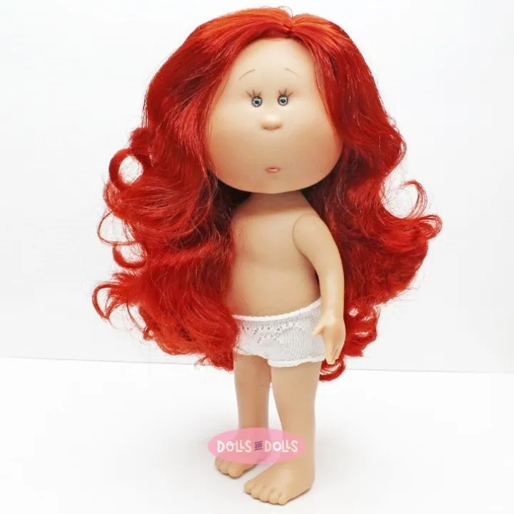Poupée Nines d'Onil 30 cm - Mia aux cheveux roux ondulés - Sans vêtements