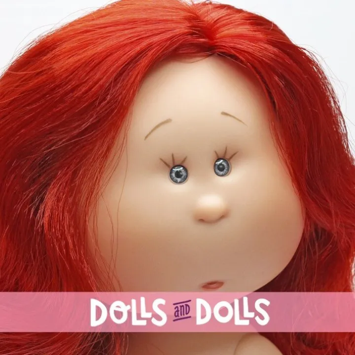 Poupée Nines d'Onil 30 cm - Mia aux cheveux roux ondulés - Sans vêtements