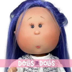 Poupée Nines d'Onil 30 cm - Mia Bleu avec mascotte