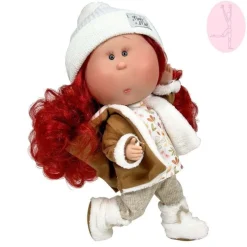 Poupée Nines d'Onil 30 cm - Mia ARTICULÉE - rousse en tenue d'hiver