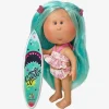 Poupée Nines d'Onil 30 cm - Mia summer avec des cheveux turquoise et un maillot de bain