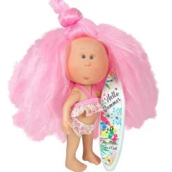 Poupée Nines d'Onil 30 cm - Mia summer avec des cheveux roses et un bikini