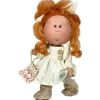 Poupée Nines d'Onil 30 cm - Mia aux cheveux roux dans une robe beige