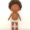 Poupée Nines d'Onil 30 cm - Mio afro-américaine aux cheveux bruns bouclés - Sans vêtements