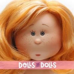 Poupée Nines d'Onil 23 cm - Petite Mia aux cheveux roux ondulés avec mèches - Sans vêtements