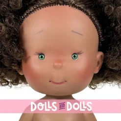 Poupée Nines d'Onil 30 cm - Pippa avec des cheveux bruns afro avec des chignons et des yeux verts - Sans vêtements