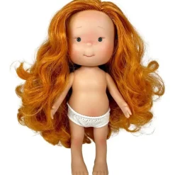 Poupée Nines d'Onil 30 cm - Pippa aux cheveux roux ondulés et aux yeux verts - Sans vêtements