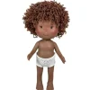 Poupée Nines d'Onil 30 cm - Pippa avec des cheveux afro bruns et des yeux bruns - Sans vêtements