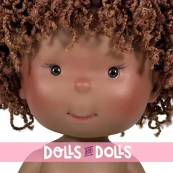 Poupée Nines d'Onil 30 cm - Pippa avec des cheveux afro bruns et des yeux bruns - Sans vêtements