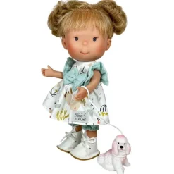 Poupée Nines d'Onil 30 cm - Pippa Menthe avec animal de compagnie