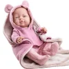 Poupée Paola Reina 45 cm - Bebita avec couverture rose
