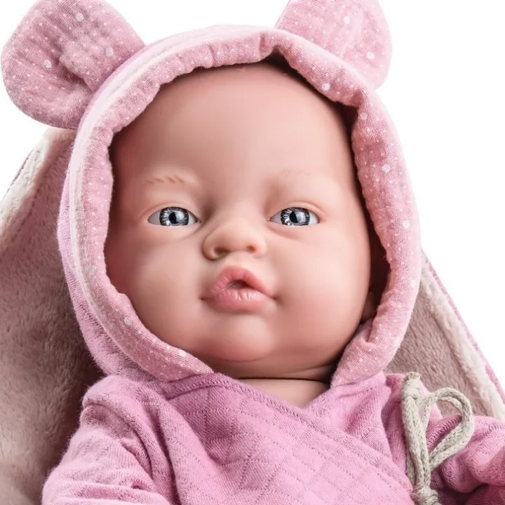 Poupée Paola Reina 45 cm - Bebita avec couverture rose