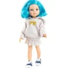Poupée Paola Reina 32 cm - Las Amigas Funky - Nieves avec un sweat-shirt « Paola Reina ».