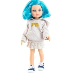 Poupée Paola Reina 32 cm - Las Amigas Funky - Nieves avec un sweat-shirt « Paola Reina ».