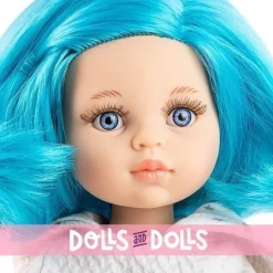 Poupée Paola Reina 32 cm - Las Amigas Funky - Nieves avec un sweat-shirt « Paola Reina ».