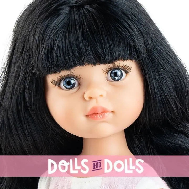 Poupée Paola Reina 32 cm - Las Amigas - Carina en robe à carreaux rose