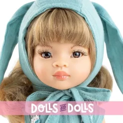 Poupée Paola Reina 32 cm - Las Amigas Articulée - Manica avec combinaison à imprimé naturel et capuche lapin