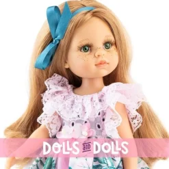 Poupée Paola Reina 32 cm - Las Amigas - Noelia dans une robe à imprimé naturel