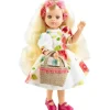Poupée Paola Reina 32 cm - Las Amigas Articulée - Concha avec robe à fleurs et panier